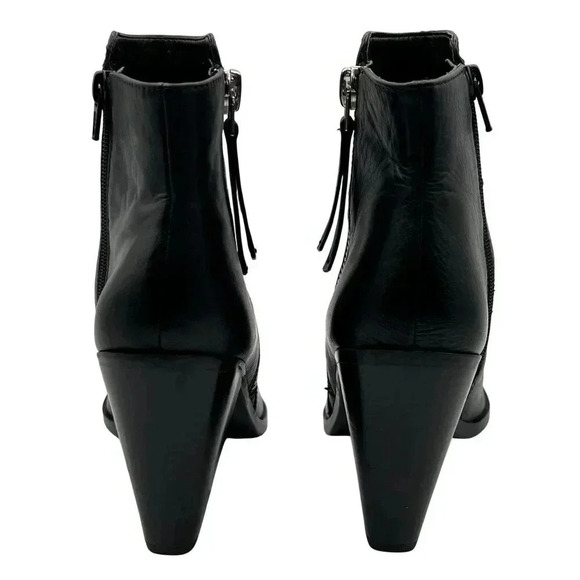 Naturalizer Rooney Womens 7M Booties Black Soft Leather Ankle Zipper Boots - Picture 8 of 15